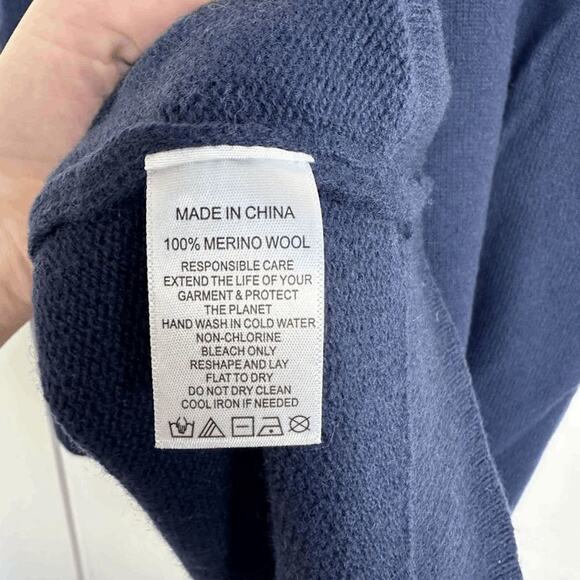 NWT Hill House Womens Navy Merino Wool The Sylvie Mini Sweater Dress Size M - Picture 6 of 10